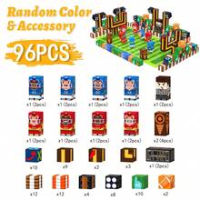 Sports Theme Building Blocks Set, 2CM-96PCS DIY Football & Basketball & Rugby & Volleyball Scene Assemble Toys, Educational Stacking Cubes For Kids - Multicolor - View 11