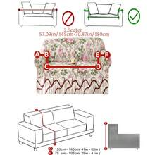 1 pieza Funda elástica decorativa para sofá de tela de seda de leche, con estampado de plumas y hojas, colores ricos, resistente al polvo y apto para mascotas, disponible en tamaños de 1/2/3/4 plazas, adecuado para todas las estaciones - Multicolor - Ver 15