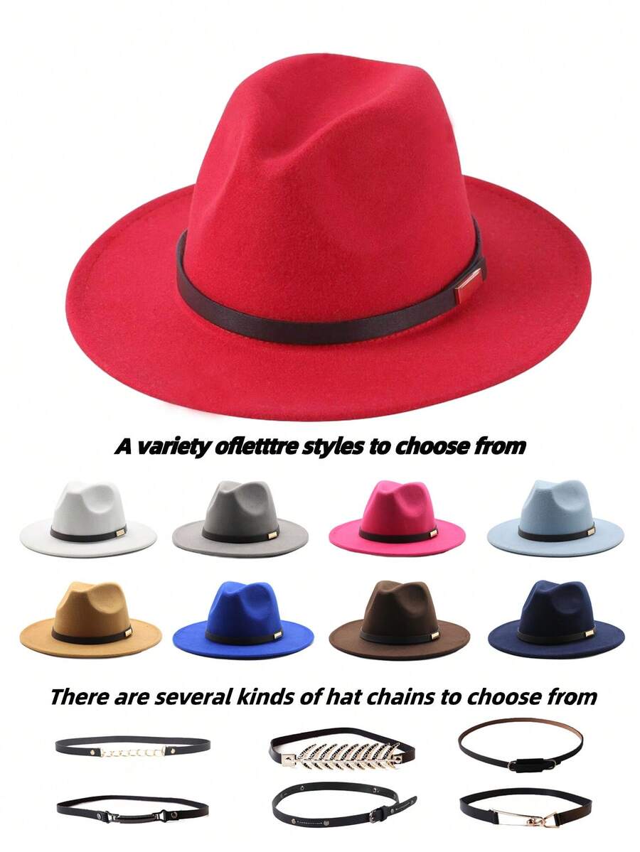 1pc Unisex Y2K Decorative Belt Bucket Hat Accessory, Sun Protection Versatile Hat Suitable For Daily Outdoor Wear - Multicolor - View 1