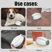 1 pièce Rouleau anti-peluches réutilisable et lavable, puissant enleveur de peluches convenant pour les vêtements, les animaux de compagnie et le nettoyage des meubles - Blanc - Voir 10