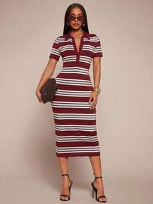 Women Midi Dresses - Multicolor 6 - View 3