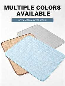 1pc Premium Cooling Mat, Breathable Ice Silk Pet Bed Pad, Summer Cooling Cushion For Dogs & Cats, Non-Slip Washable Reusable For Small/Medium/Large Pets - Mocha Brown - View 8