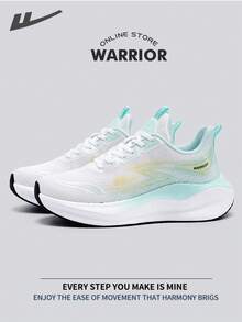 Giày thể thao phong cách retro Warrior dành cho nữ, thích hợp cho mùa xuân và hè. Giày chạy bộ thoải mái, kiểu dáng đơn giản nhưng vẫn thanh lịch. Giày sneaker phù hợp sử dụng quanh năm, bền bỉ, thích hợp cho cả ngày tập luyện. - trắng/xanh - Xem 1