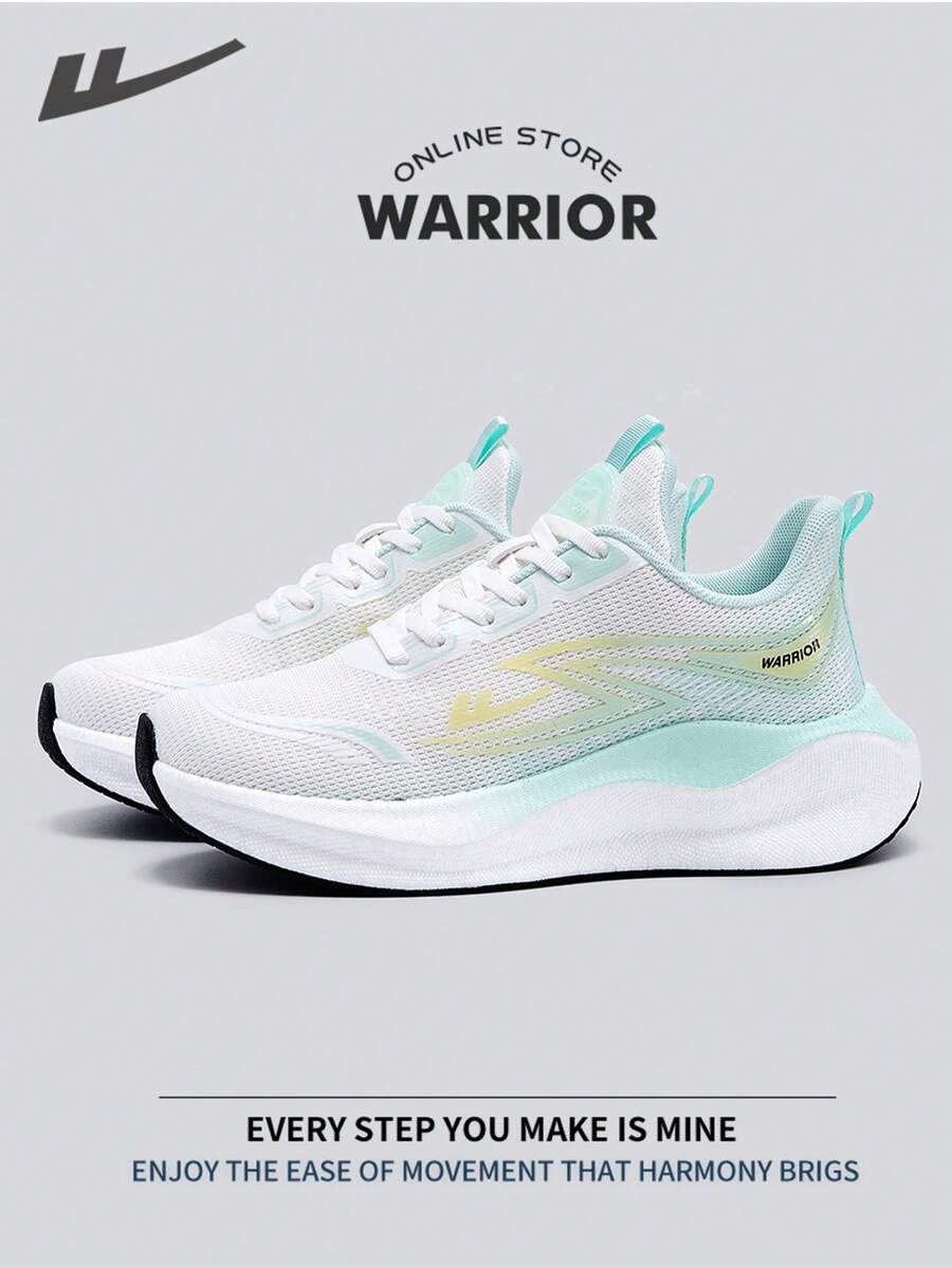 Giày thể thao phong cách retro Warrior dành cho nữ, thích hợp cho mùa xuân và hè. Giày chạy bộ thoải mái, kiểu dáng đơn giản nhưng vẫn thanh lịch. Giày sneaker phù hợp sử dụng quanh năm, bền bỉ, thích hợp cho cả ngày tập luyện. - trắng/xanh - Xem 1