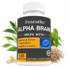 Bunkell Alpha Brain Support Supplement For Men And Women - Healthy Brain, Memory & Focus Function - 120 Capsules - 1 Bottle - View 1