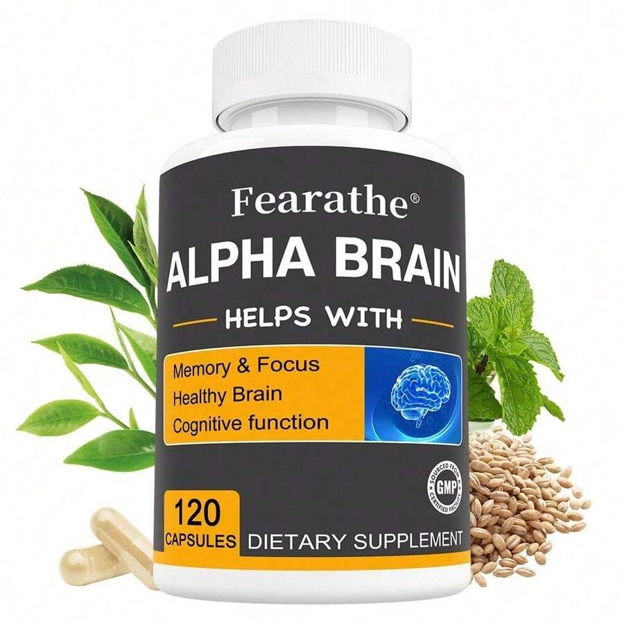 Bunkell Alpha Brain Support Supplement For Men And Women - Healthy Brain, Memory & Focus Function - 120 Capsules - 1 Bottle - View 1