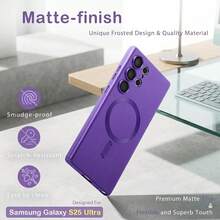 1个Hadaasi紫色奢华磁吸手机壳，兼容三星Galaxy S26 Ultra/S26 Plus/S26/S26 Edge/A57/A37/S24/S25/S22/S23 Ultra Plus/S20/S21 FE/Note 20/A35/A55/A05/A15，软TPU材质，也兼容 17/Air/16/E/15/14/13/12/11 Pro Max Plus - 深紫色 - 查看 10