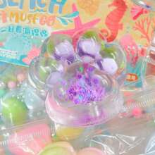 1pc Transparent Glitter Strawberry Cat Paw Squishy Toy, Soft Squeeze Toy For Children, Jelly-Like Texture With Subtle Glitter And Strawberry Design, Stress Relief Sensory Toy, Suitable As Desktop Decor Or Gift For Cat Lovers And Young Girls - Multicolor - View 4