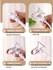 Giá đỡ điện thoại xoay 360 độ, có thể điều chỉnh hướng và góc, cấu trúc chắc chắn và bền bỉ, giá đỡ điện thoại tiện dụng đặt cạnh giường cho người dùng hay ngồi gù lưng. - nhiều màu - Xem 11