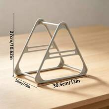 1pc Triangular 3D Shaped Clothes Hanger Rack Detachable Extremely Space-Saving Wardrobe Organizer Suitable For Balcony Laundry Room Entrance Closet Home Rental Dorm Bedroom Clothing Storage Solution Portable Compact Design Easy Assembly Multifunctional Hanger System Perfect For Small Spaces Apartment Essentials - View 2