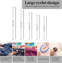 Obear 43-Piece Sewing Kit For Adults And Beginners,Big Eye Stainless Steel Sewing Needles Kit For Hand Sewing With Needle Threader And Seam Ripper - ColorA - View 2