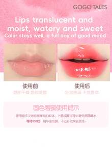 GOGO TALES GOGOTALES 可愛貓咪唇釉，打造豐盈水潤唇感，滋潤顯色，適合所有膚色，輕盈長效，透亮妝效，不易暈染褪色，口紅與唇彩混合款，適合日常自然淡妝 - G05# Peach Hawthorn - 查看 5