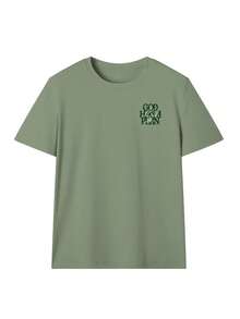 Women's Summer Short-Sleeved Letter Print T-Shirt, Casual And Versatile, Round Neck, Loose Fit, Beige Color, Fashionable Top Suitable For Everyday Wear - 藍色 - 查看 2