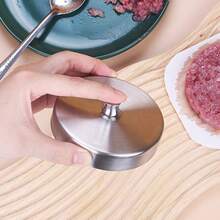 Khuôn làm bánh hamburger bằng thép không gỉ (2/3 cái), khuôn ép thịt hamburger - Bạc - Xem 4