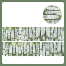 1 Roll 2 Stones Path Landscape Washi Tape, Creative Aesthetic Sticker, DIY Decorative Collage Craft Material, Holiday Gift, Personalized Scrapbooking School Supplies - 1. Grass Brick Green Space - View 14