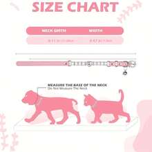 Collar para mascotas estilo princesa con perlas y strass en forma de corazón, collar ajustable de cuero PU, accesorio de moda para gatos y perros pequeños - Multicolor - Ver 3