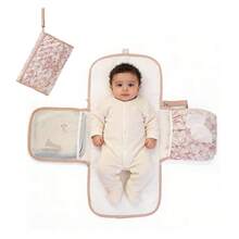 Portable Baby Diaper Pad, Multi-Functional Diaper Storage Bag, Waterproof, With Handle, Foldable - Multicolor - View 2