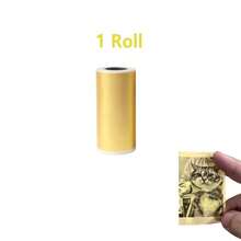 [Nhãn nhiệt trong suốt ánh vàng 57mm] Hiệu ứng in đen - Giấy nhãn nhiệt tự dính | Dùng cho mã vạch/địa chỉ/thư từ/logo/in ấn thương mại | Tương thích với máy in AI - Xem 14