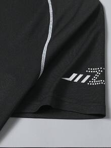 Driftmere [Must-Have For Men] Regular T-Shirt + Shorts Set, American Street Style Outfit, Men's Set Gym Sport - Black - View 8