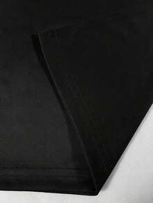 Camiseta casual de mujer con estampado de lazo y detalle de lazo, para verano - Negro - Ver 5
