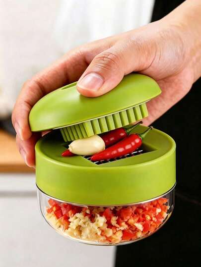 1pc Manual Garlic Press And Grinder - A Multi-Functional Kitchen Tool For Chopping, Slicing, And Grinding Garlic Cloves. Suitable For Home, Restaurant, Outdoor, And Food Truck Use. Portable Handheld Design. Plastic And Garlic Clove Grinder. Ideal For Home Cooking, Baking, And Condiment Making. A Kitchen Essential.