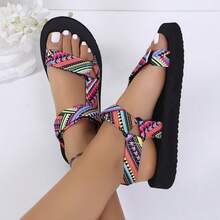2024 Summer Casual Bohemian Flat Sandals, Soft Sole Beach Shoes For Women - Color - View 2