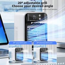 Portable Air Conditioner Fan, Personal Evaporative Air Cooler With 3000mAh Battery, 3-In-1 Mini Cooling Fan & Humidifier, Rechargeable USB Desktop Cooler With 2 Speeds & 2 Mist Modes, For Home Office Desk - L8SHUXIAN-LFJ - Xem 4