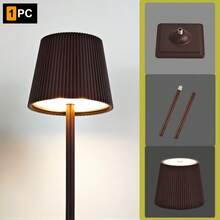 LED現代觸控檯燈，1800mAh可充電鋰電池，三色可調光，適用於各種房間的氛圍裝飾照明，室內外理想的智能照明裝飾 - 彩色 - 查看 12