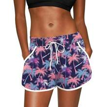 Women's Casual 3D Digital Print Shorts Hawaiian Beach Shorts - NDK04-s1230 - View 12