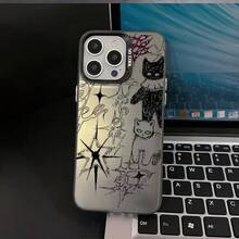 Funda para iPhone Clmj Y2K Cool Cat - Negro - Ver 1