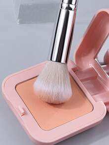 1pc Professional Blush Brush, Black Handle With Silver Ferrule, Soft Fluffy Hair For Seamless Blending, Natural Flush & Bronzer Application - Black - View 8