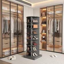 360° Rotating Shoe Rack In Grey, 7 Shelves, With Capacity For Up To 28 Shoes. - Grey - View 6