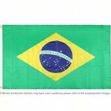 3x5 Ft Brazil National Flag, Polyester Material, With Metal Grommets, Suitable For Garden Decor - Multicolor - View 8