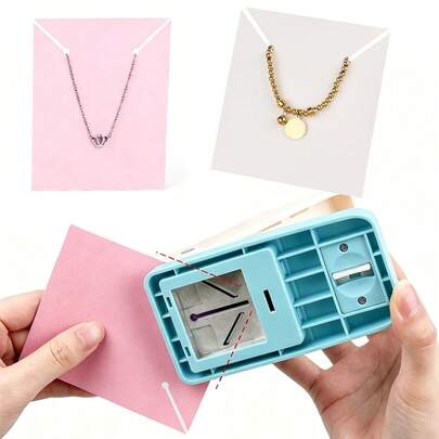 Easy Corner Necklace Card Punch,DIY Jewelry Display Card Maker Paper Cutter/Earring Display Card Hole Punch Tool
