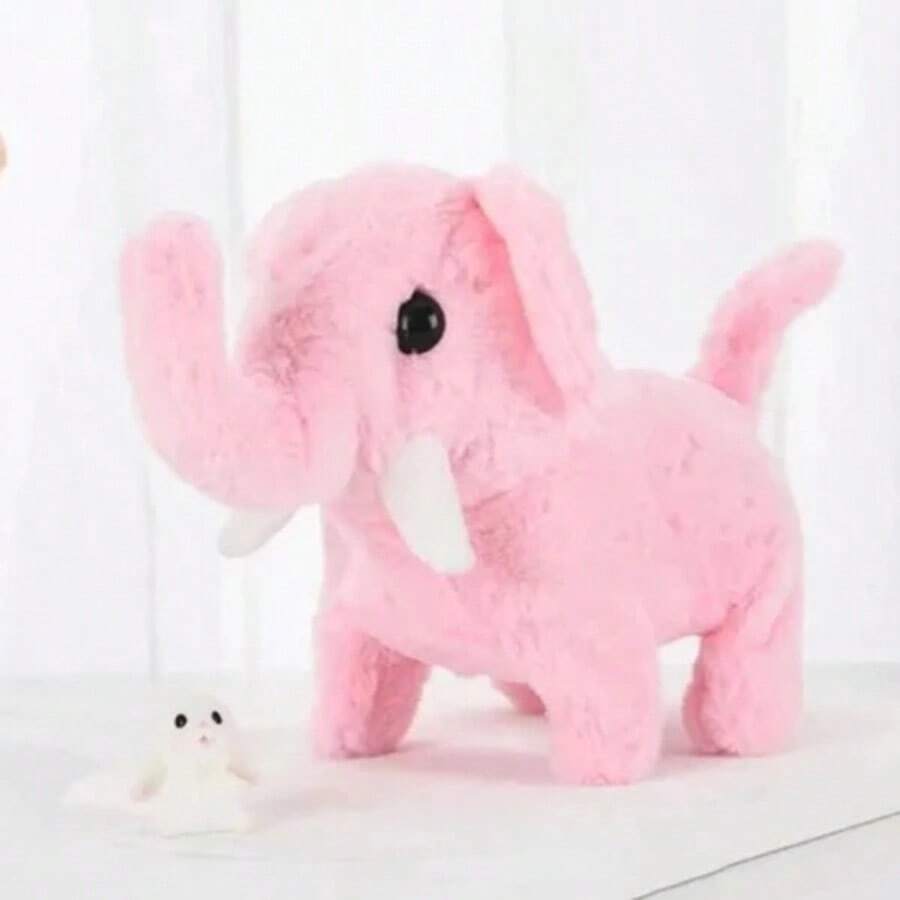 Plush Puppy Jumps, Walks, Barks And Somersaults / For Kids - Gajah merah muda - View 1