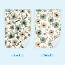 2pcs Kitchen Towels, Modern Kitchen Utensils Green Watercolor Floral Pattern Super Soft Microfiber Kitchen Towels, 40*60cm/15.7*23.6in Towels, Single-Sided Printed, Kitchen Dish Cloths, Suitable For Restaurant, Kitchen, Bathroom Decor, Holiday Gift - Multicolor - View 7
