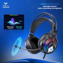 AULA S611 Wired Headset (3.5mm+USB), Noise Canceling Mic Gaming Headphones For PC - 查看 6