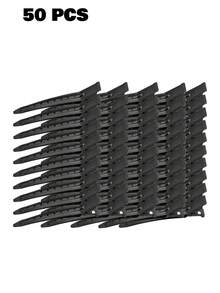 Bộ 48 kẹp tóc các loại - Kẹp cá sấu để tạo kiểu tóc dài, xoăn và dày, 20 kẹp mỏ vịt cho nữ, kẹp kim loại đen dùng trong salon, kẹp lô cuốn tóc, kẹp uốn tóc, vật dụng cần thiết cho mùa tựu trường, du lịch nghỉ dưỡng, lễ hội, tiệc tùng. - màu đen - Xem 8