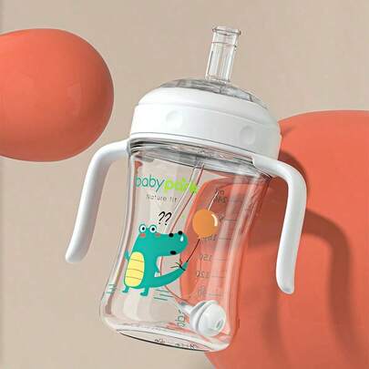 Training Cup For Babies, Sippy Cup For Children, Milk Whale Drinking Fountain Baby Cup With Straw, For Drinking Milk And Water, Baby Bottle.