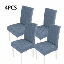 1 chiếc bọc ghế ăn phong cách tối giản hiện đại, chất liệu jacquard dày dặn, co giãn, chống trượt. - Màu xanh bụi bặm - Xem 12