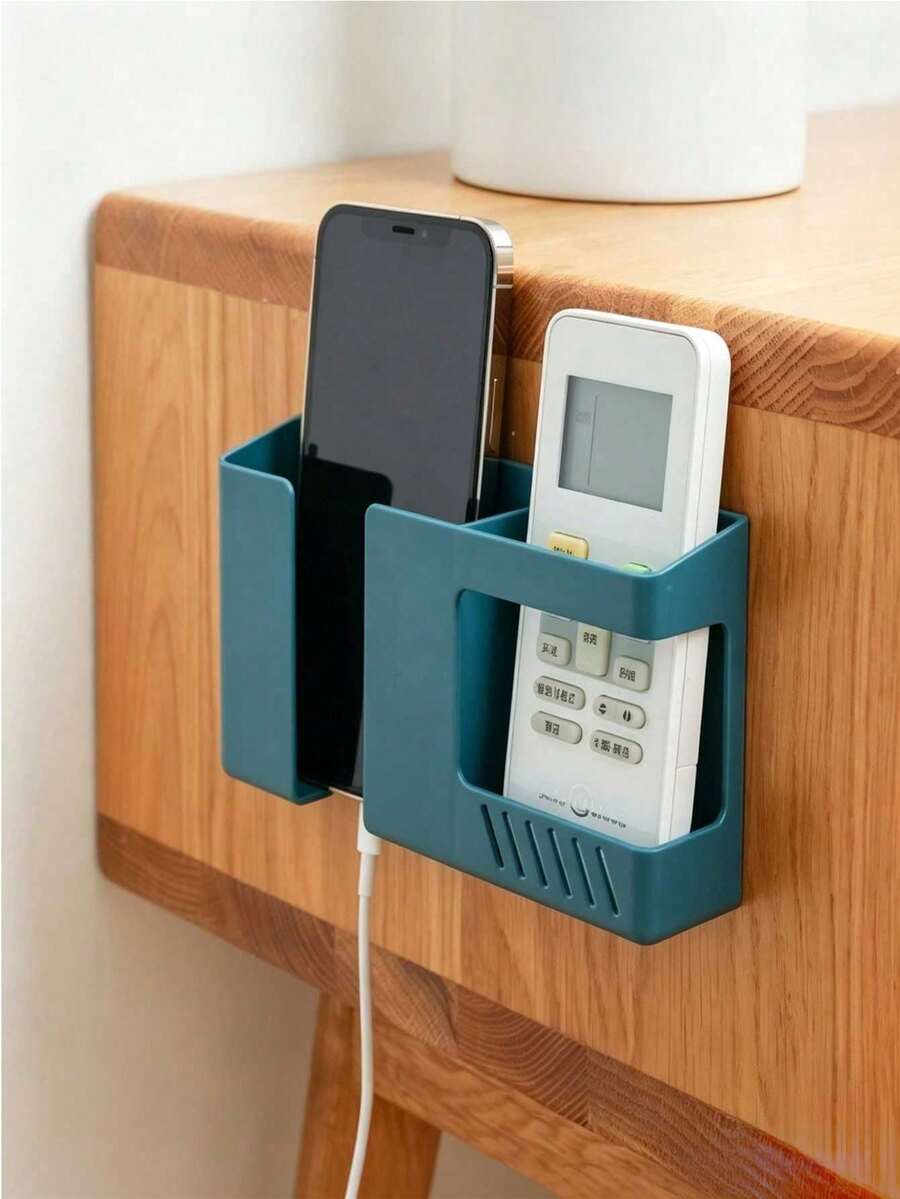 1. Wall-Mounted Phone Holder, No-Drill Remote Control, Multi-Functional Socket Pocket Holder, Plastic Charging Phone Holder, Bedroom Remote Wall-Mounted Phone Holder, Remote Control Storage Box, Jewelry And Key Storage Rack, No-Drill Wall-Mounted Phone Charging Case Holder, Remote Control Base, Wall-Mounted Storage Rack.
