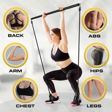 Pilates Bar Kit With Resistance Band Portable Exercise Stick With Foot Loop For Yoga, Stretch, Sculpt, Twisting, Sit-Up Bar Resistance Band Gym Workout For Women Men - Multiple Styles - View 3