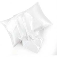 Light Blue Satin Pillowcase Standard Set Of 2 With Envelope Closure,Light Blue Silk Pillowcase For Hair And Skin (20x26) - White - 查看 1