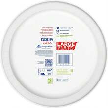 Dixie Ultra, Large Paper Plates, 11 Inch, 25 Count, 3X Stronger*, Heavy Duty, Microwave-, Soak-Proof, Cut Resistant, Great For Heavy, Messy Meals - ColorA - View 7