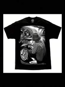 Gonzales Reflections Lowrider Skull DGA Art T Shirt - màu đen - Xem 1