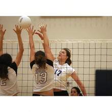 Volleyballnetz, Sport, Badmintonnetz, Wettkampfnetz, Tennis, Fußballnetz, Pickleballnetz, Garten, Schulhof, Hinterhof, Strand, Einfahrt, im Freien, in der Halle, Spiele, Volleyballnetz, Trainingsnetz (inkl. Aufbewahrungstasche) - Schwarz und Weiss - Übersicht 2