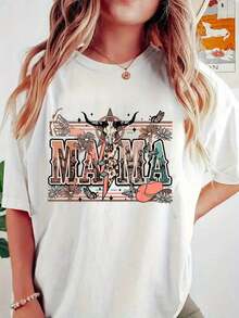 Camiseta Clásica y Divertida con Estampado de Botas y Memes de Disculpe, parece que me, Camiseta Gráfica de Algodón para Mujer, Cuello Redondo, Manga Corta, Estilo Casual, Camiseta de Verano - 195650 - Ver 1