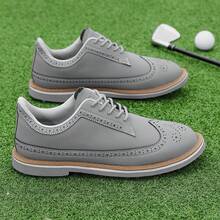 Men's Golf Shoes, Suitable For All Seasons, Snug Fit, Durable Construction, Rubber Anti-Slip Outsole, Comfortable Lining, Free Swing, Enjoy Sports, Multiple Colors, Popular Globally - Light Grey - View 3