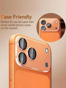 3 Packs 9H Tempered Glass Camera Lens Screen Protector For IPhone 17/Air/17 Pro/17 Pro Max/16 Pro Max/15 Pro Max/14 Pro Max/13/12/11 Pro Max | Compatible With Multiple Phone Models, High Hardness - Clear - View 6