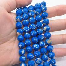 Hạt nhựa tròn màu xanh ngọc lam đậm, kích thước 4/6/8/10mm, hạt đệm phủ lớp bảo vệ dùng để tự làm vòng tay, vòng cổ, bông tai và đồ trang sức. - Màu xanh lam - Xem 5